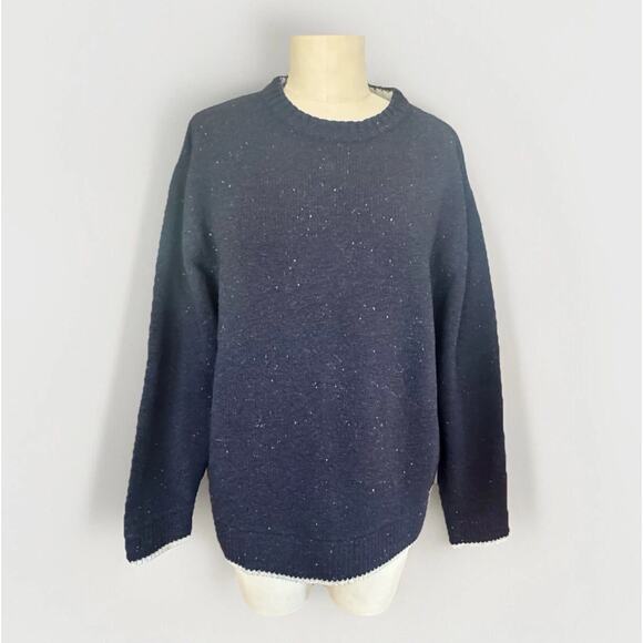 Irelandseye Wool/Cashmere Sweater womens Large  Navy blue - Picture 1 of 6
